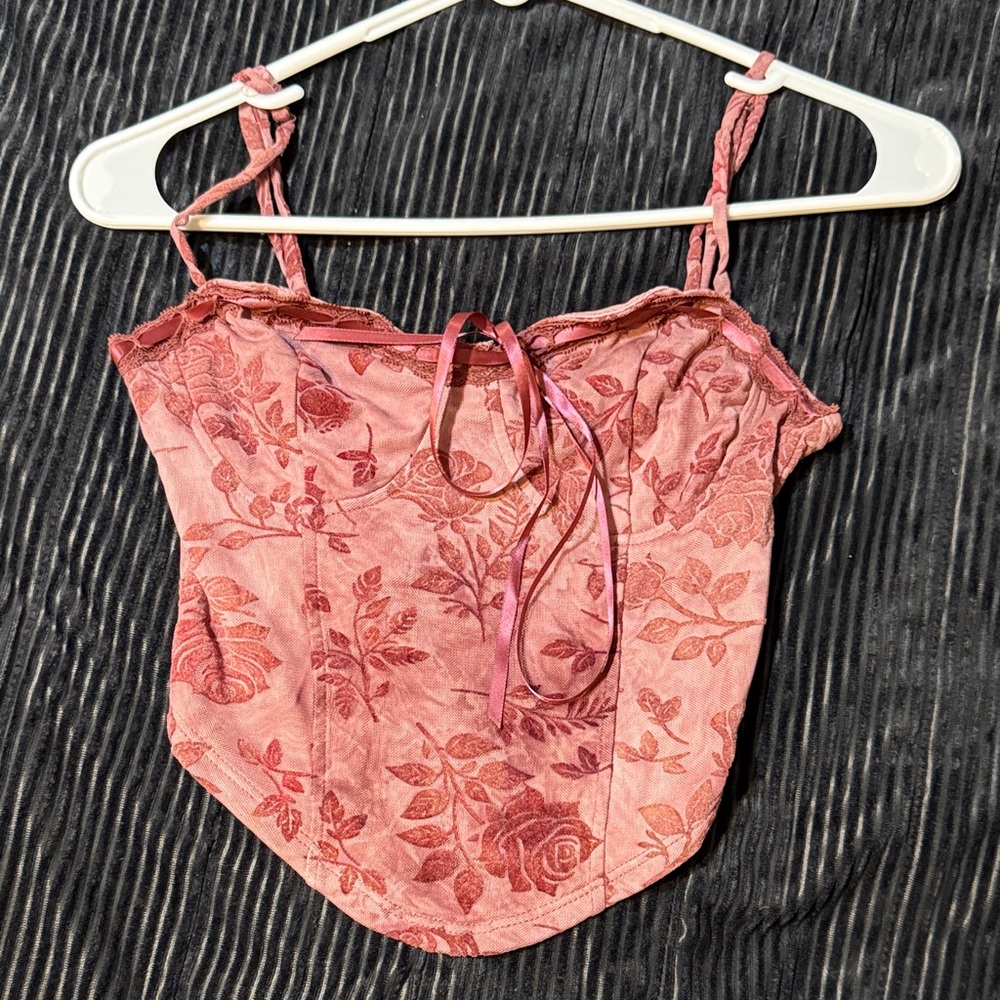 Floral Pink Sleeveless Top